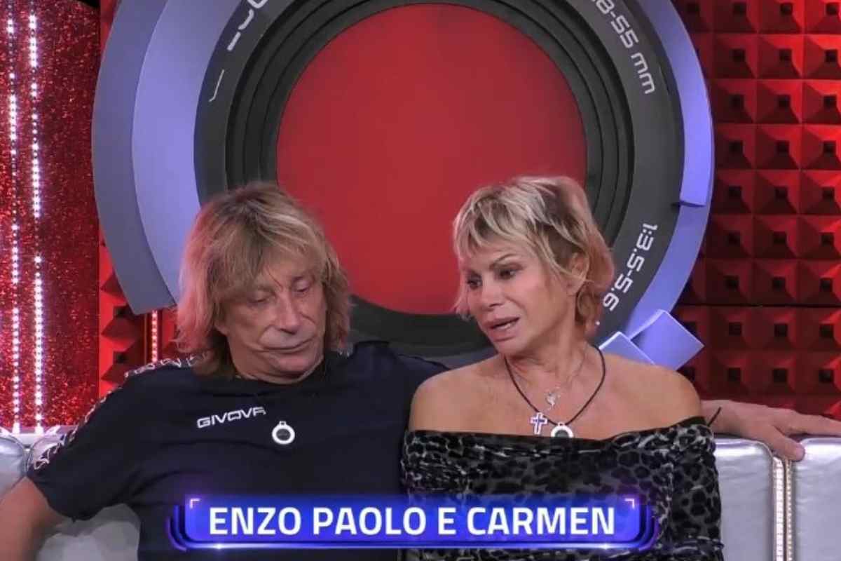 Enzo Paolo Turchi e Carmen Russo GF verità