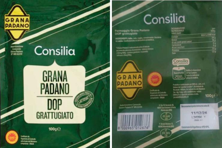 Grana Padano Dop richiamato