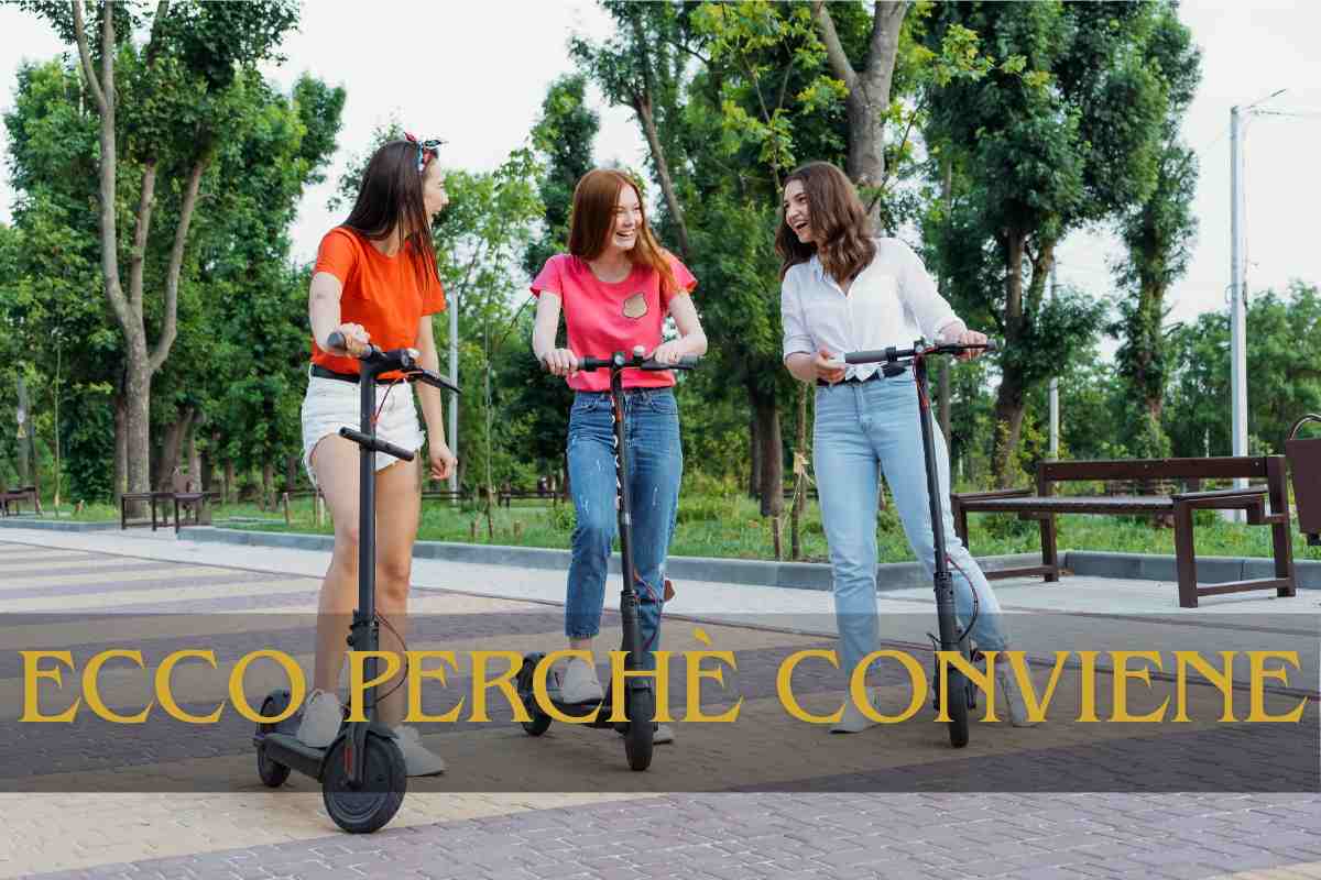 Ragazze su monopattini